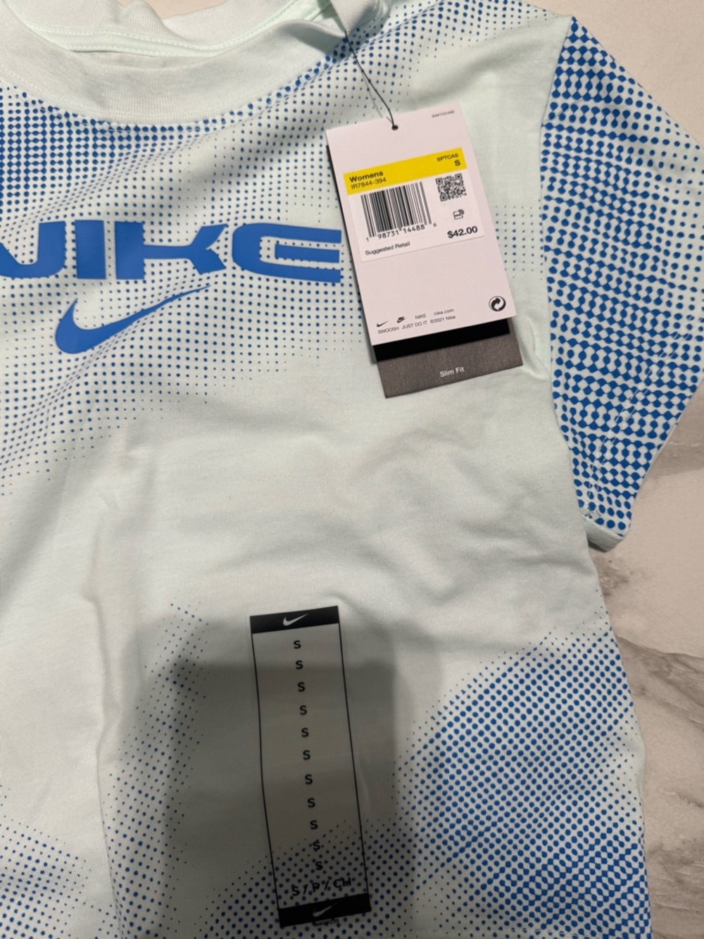 Nike Light Blue & Royal Blue Logo Tee - Picture 2 of 4